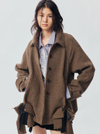 Bow Hem Balmacaan Coat