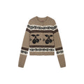 Sporty Cherry Fair Isle Beaded Cardigan