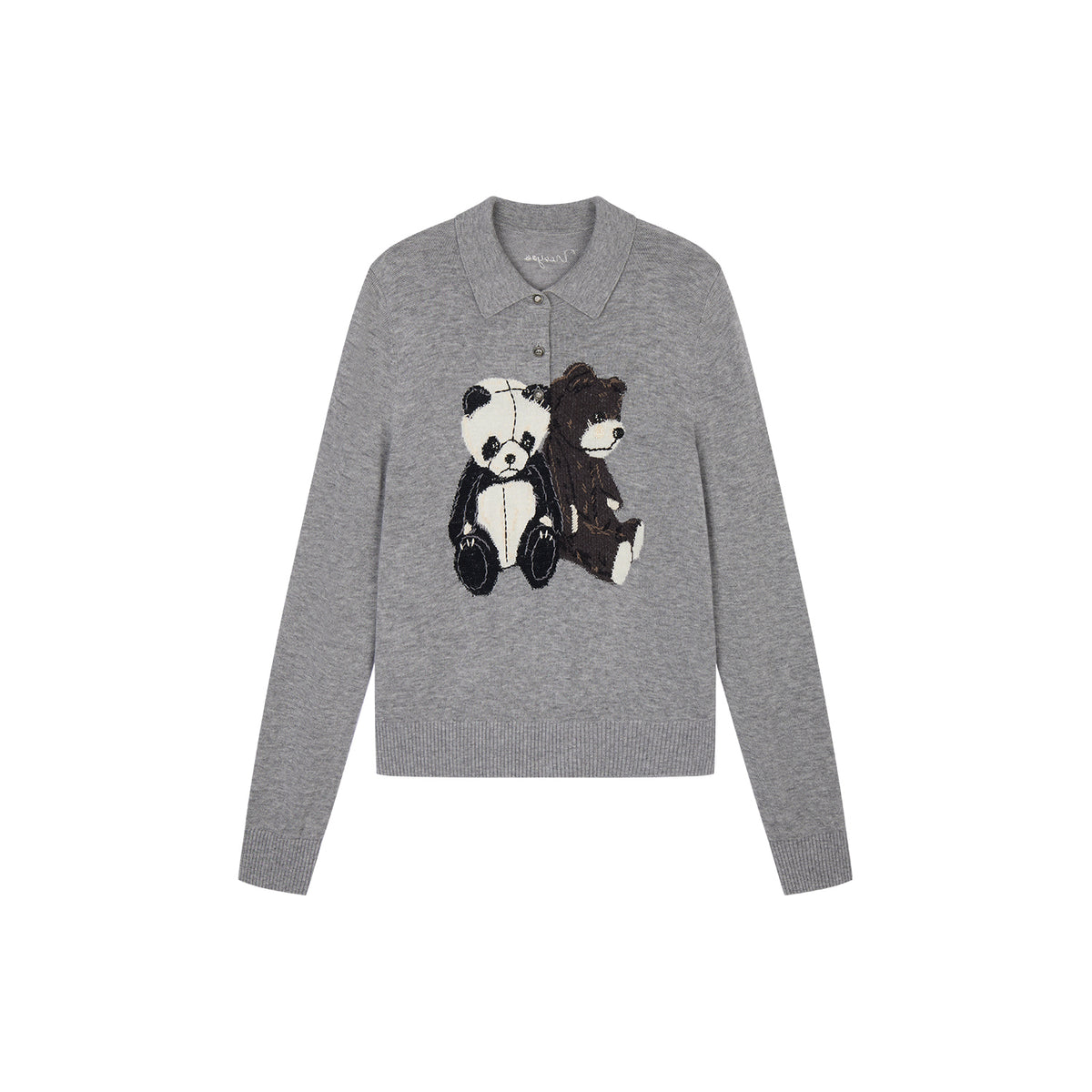 Petty Teddy Beaded Embroidered Polo Jumper