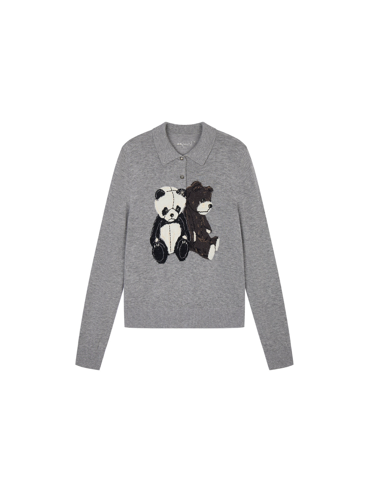 Petty Teddy Beaded Embroidered Polo Jumper