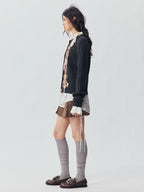 Petty Teddy Embroidered Cable Knit Cardigan