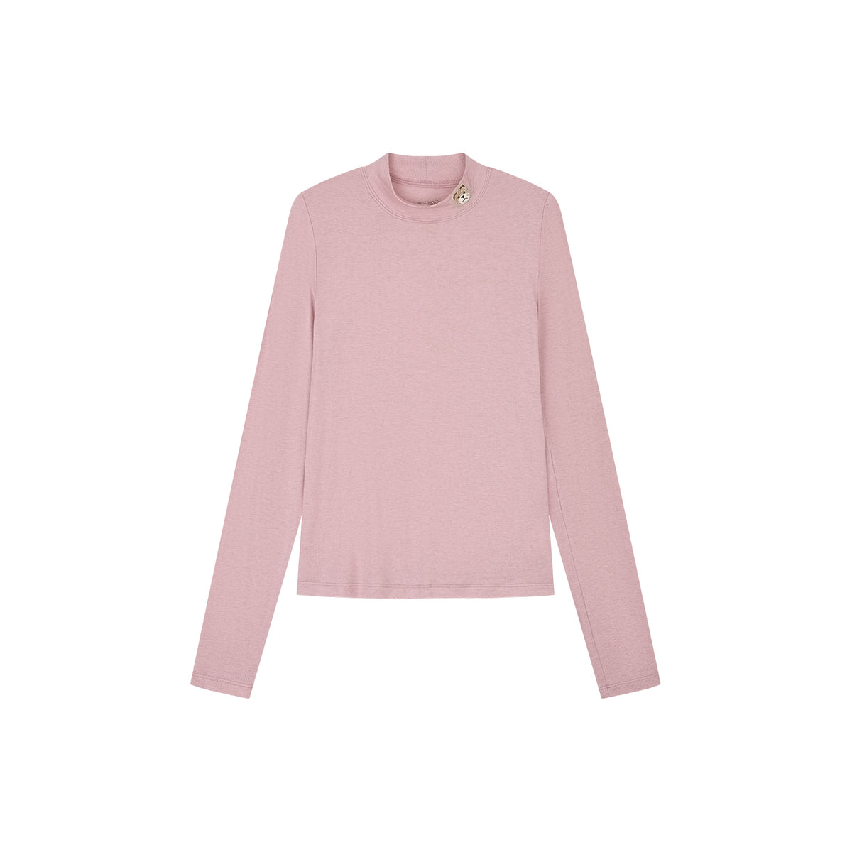 Petty Teddy Embroidered Mock Neck Top