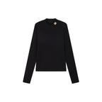 Petty Teddy Embroidered Mock Neck Top