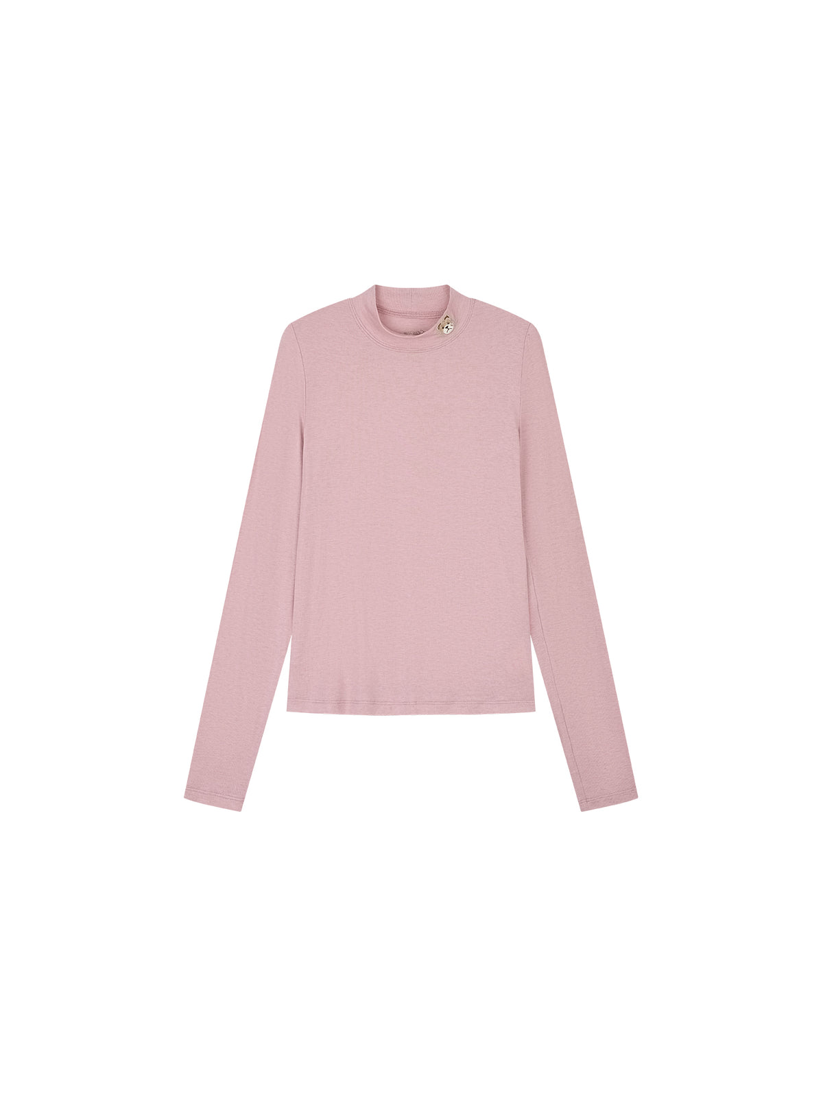 Petty Teddy Embroidered Mock Neck Top