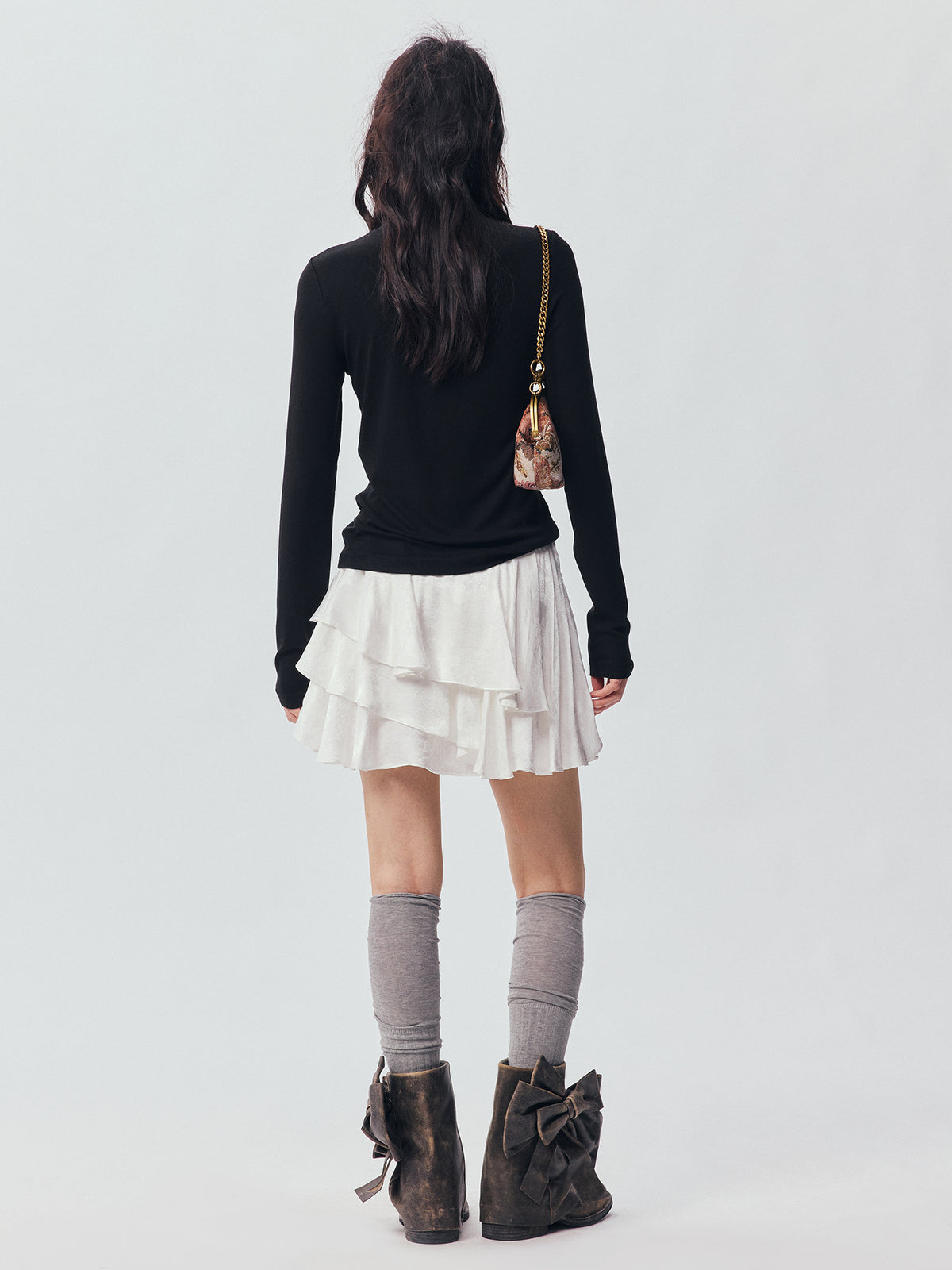 Petty Teddy Embroidered Mock Neck Top