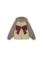 Colour Block Bow Down Jacket