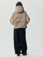 Colour Block Bow Down Jacket