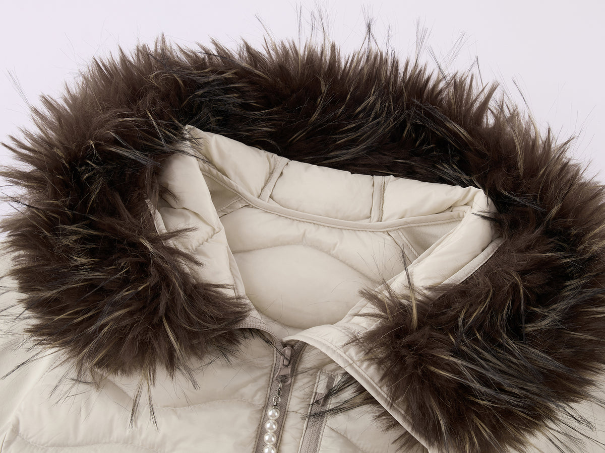 Fur Collar Quilted Down Jacket
