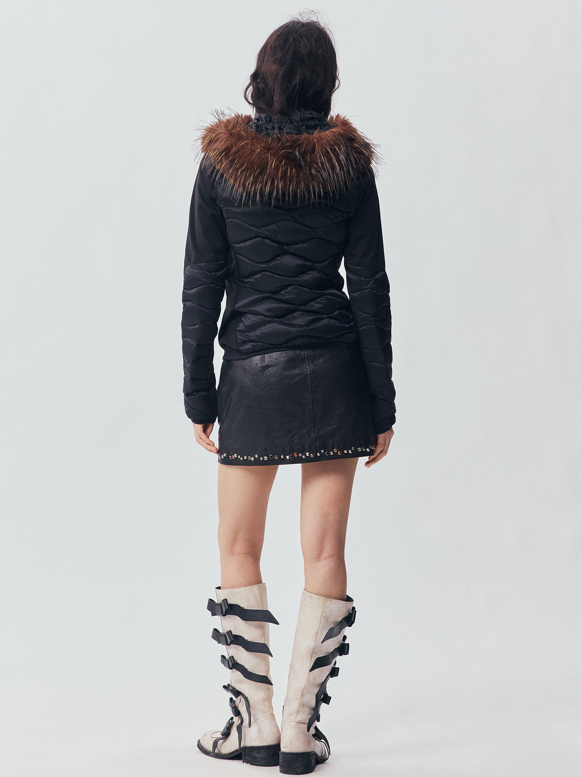 Fur Collar Quilted Down Jacket