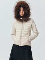 Fur Collar Quilted Down Jacket