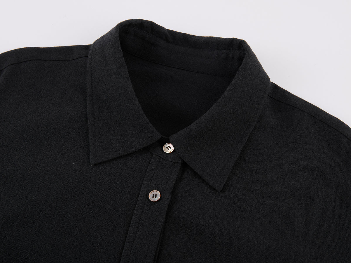 Drawstring Shirt Dress