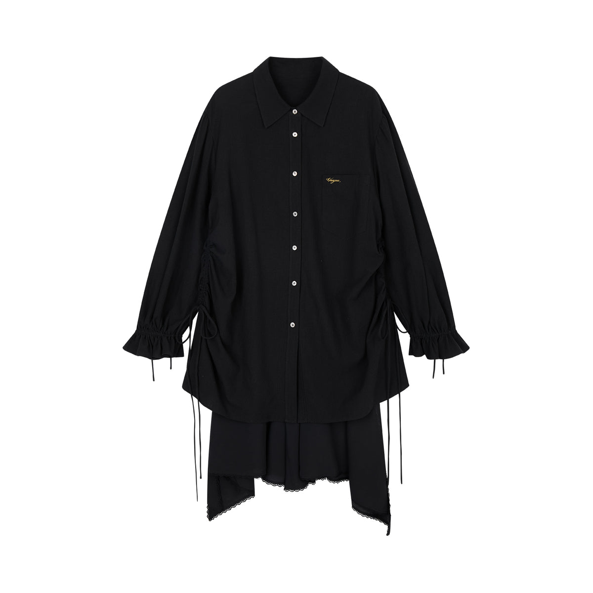 Drawstring Shirt Dress