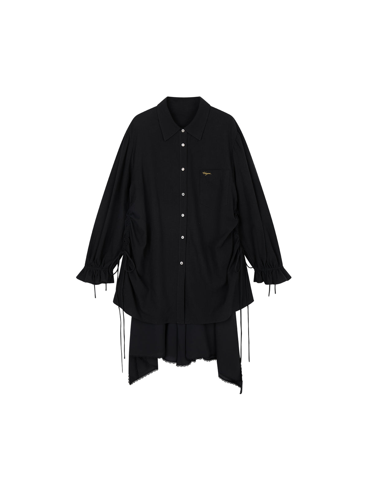 Drawstring Shirt Dress