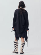 Drawstring Shirt Dress