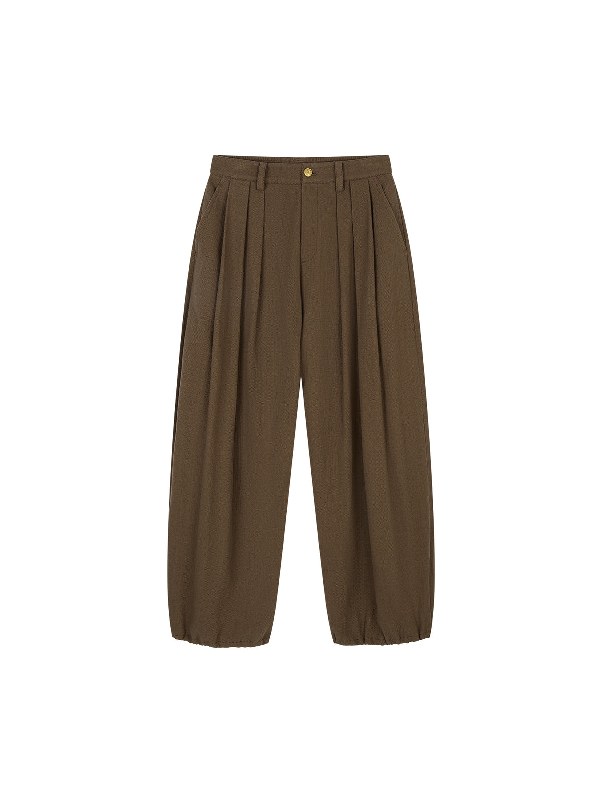 Vintage Textured Military Trousers