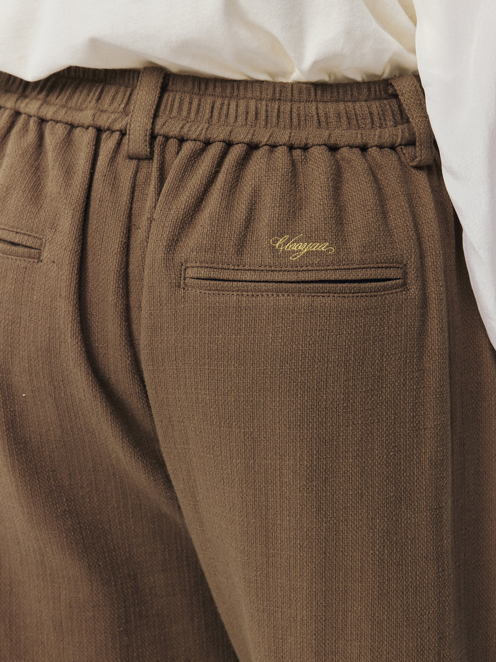 Vintage Textured Military Trousers