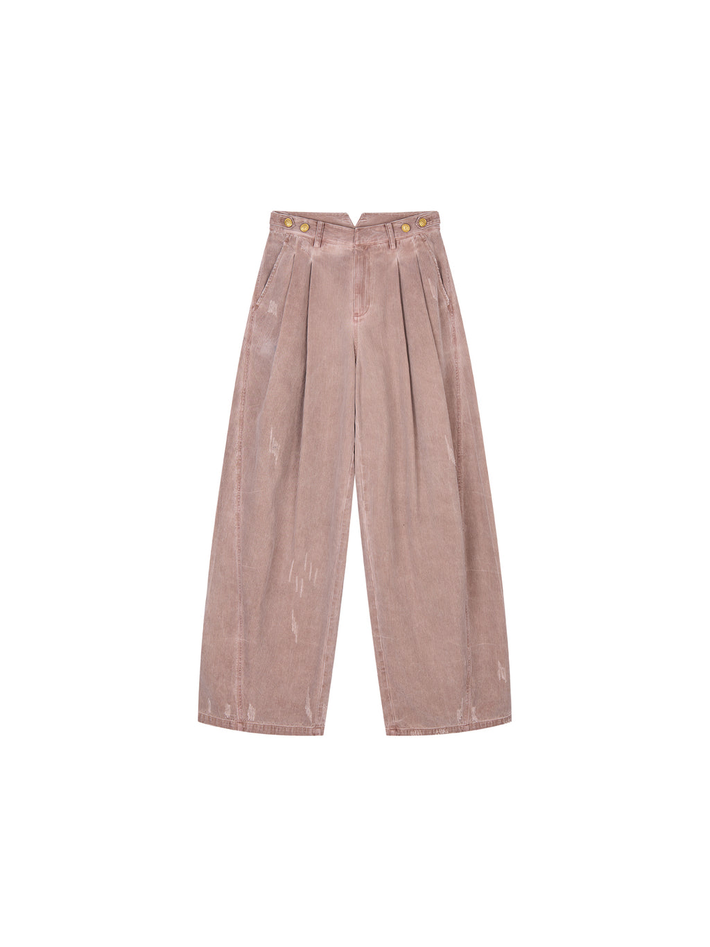 Vintage Washed Military Button Trousers