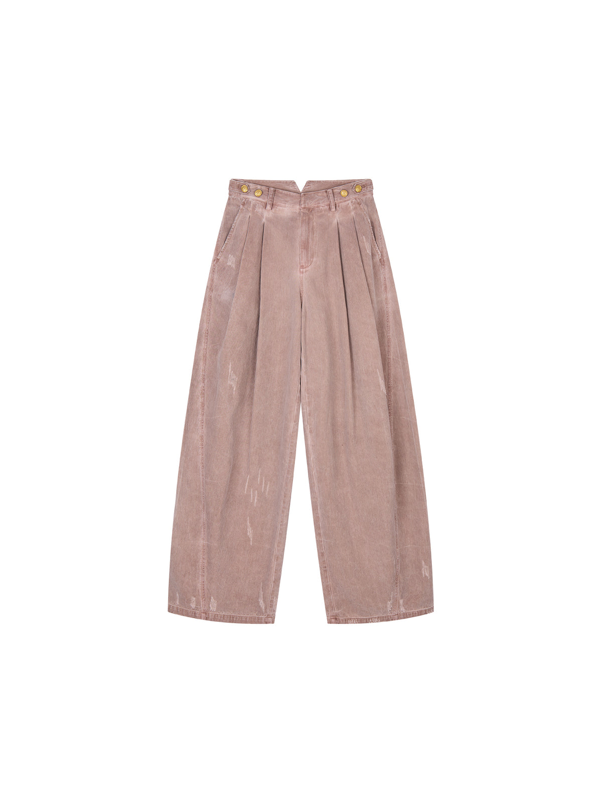 Vintage Washed Military Button Trousers