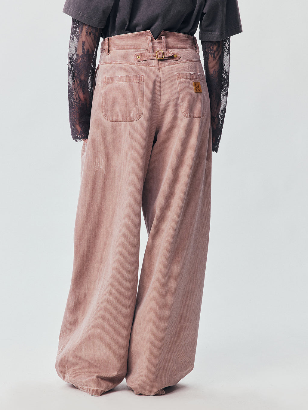 Vintage Washed Military Button Trousers