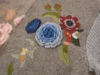 Vintage Hand-Crocheted Floral Patchwork Sweater