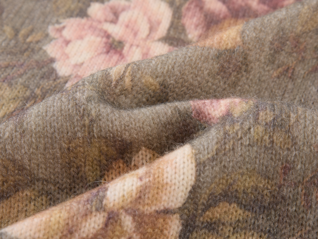 Vintage Hand-Crocheted Floral Patchwork Sweater