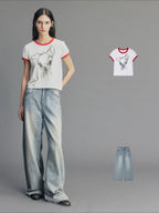 Retro Diamond Washed Jeans
