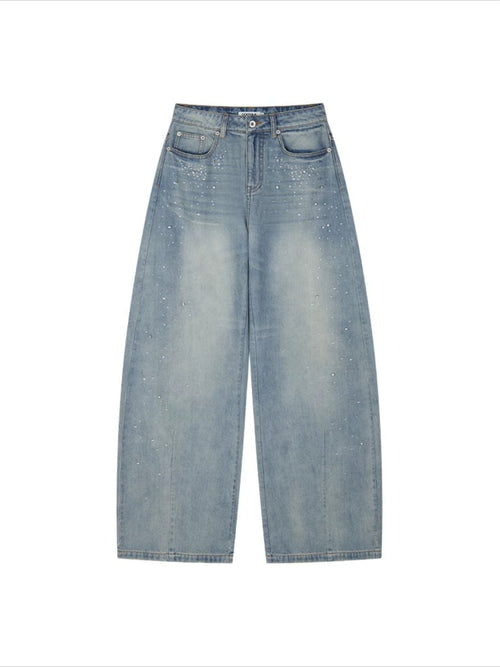 Retro Diamond Washed Jeans
