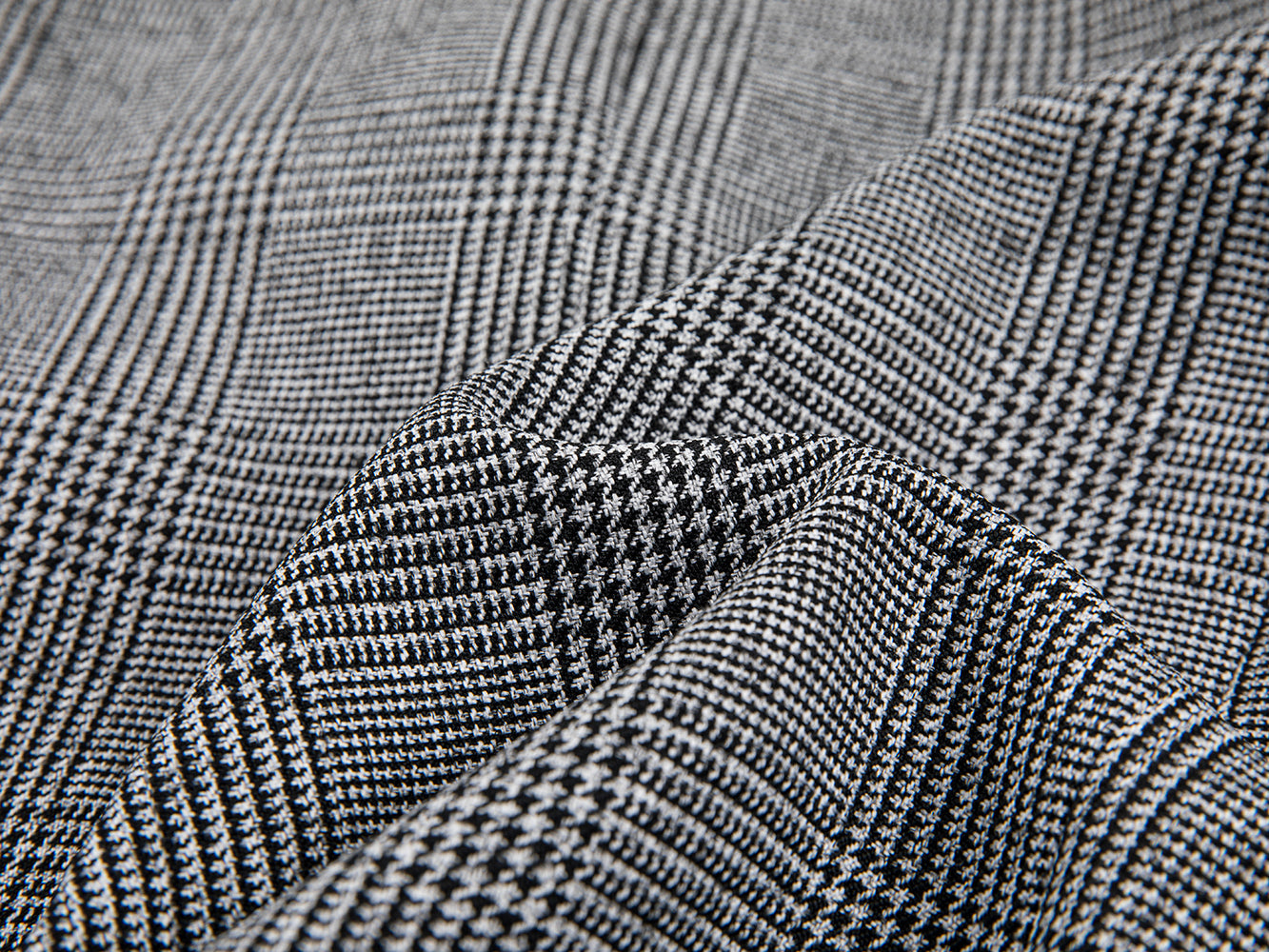 Houndstooth irregular collar blazer