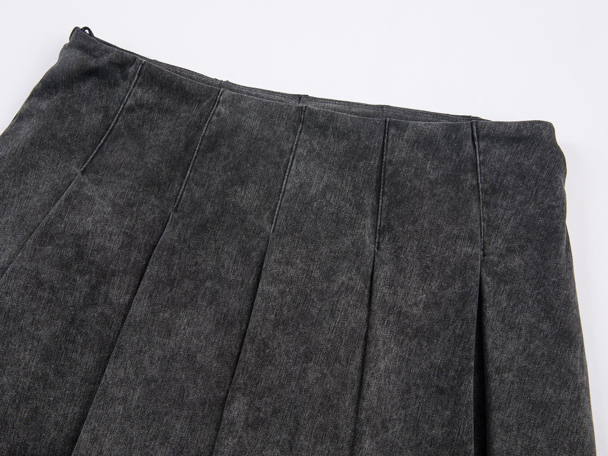 Vintage two piece flared jeans with pleated skirt