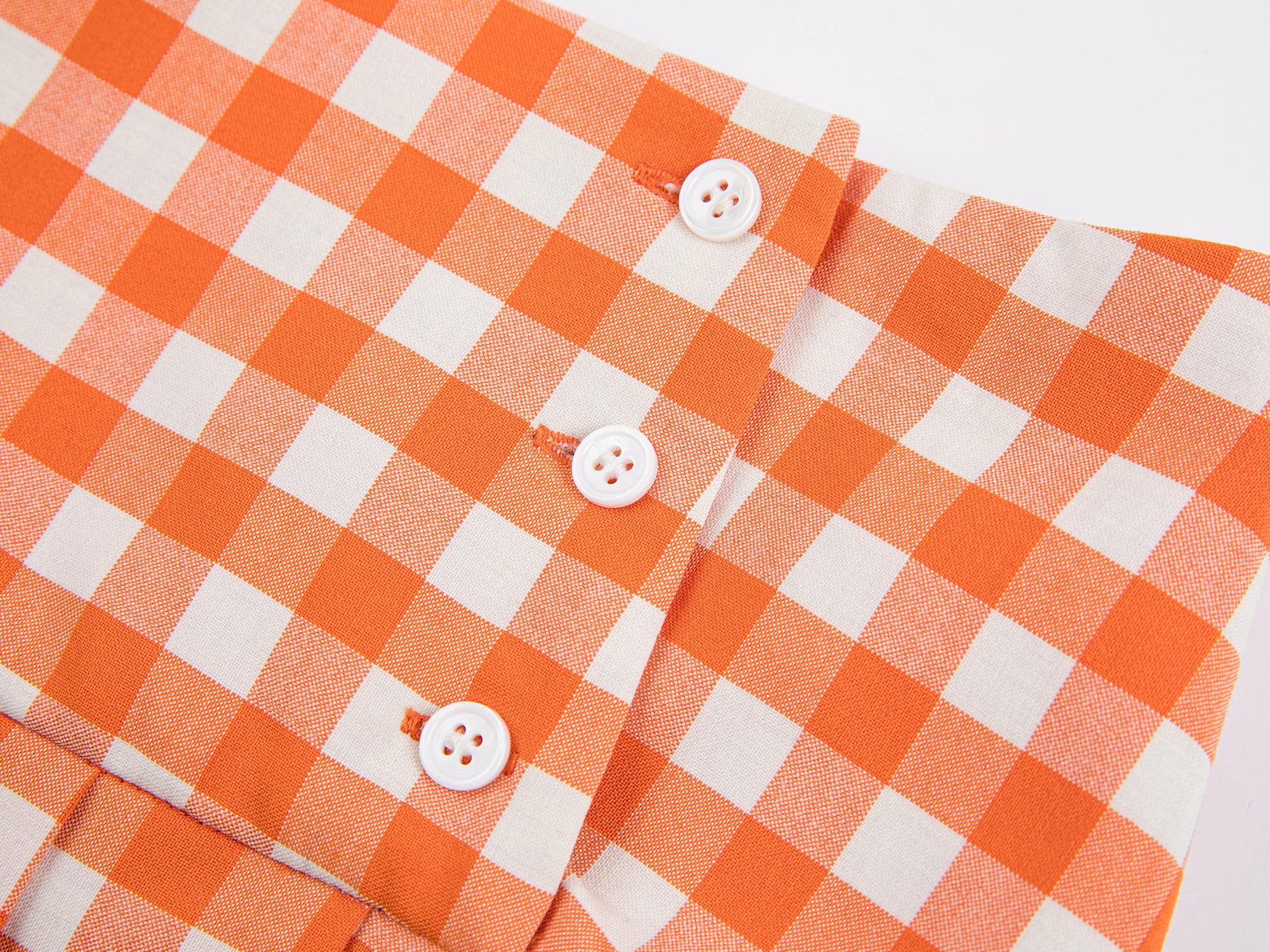 Vichy plaid pleated skirt