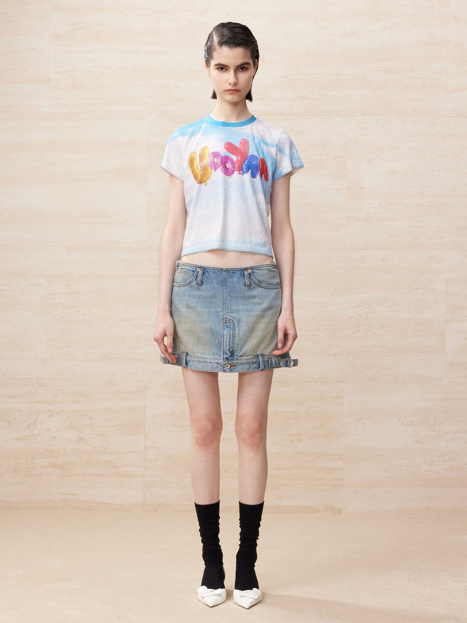 Uooyaa beaded balloon t-shirt