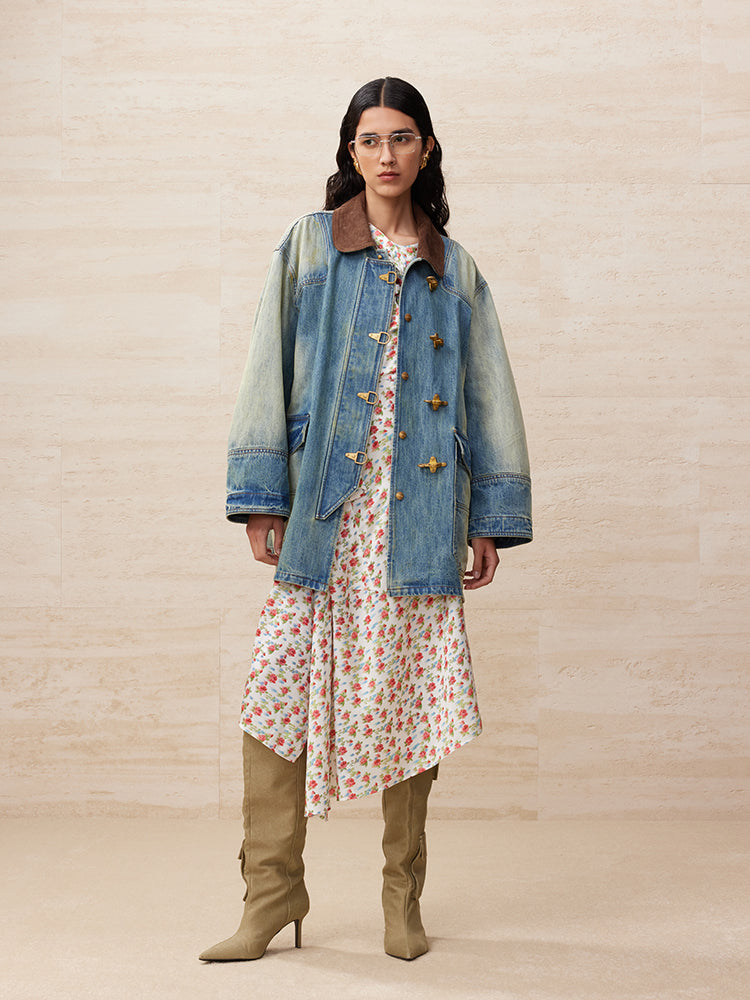 Uooyaa club washed denim jacket