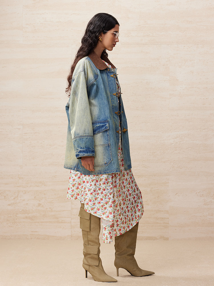 Uooyaa club washed denim jacket