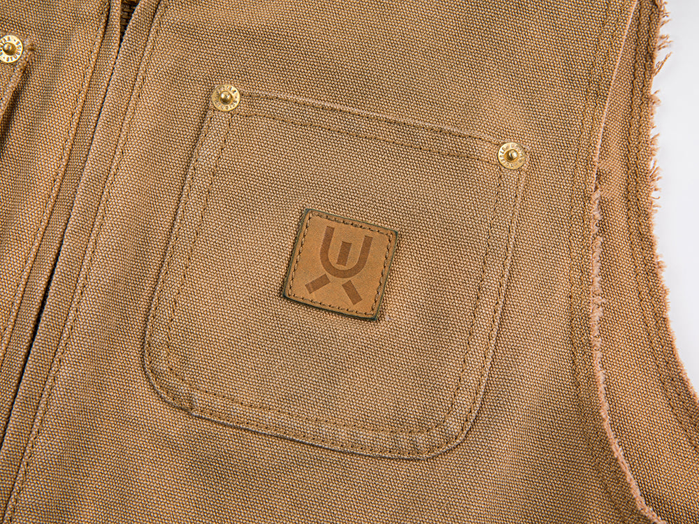 Youth and truth cropped raw edge vest