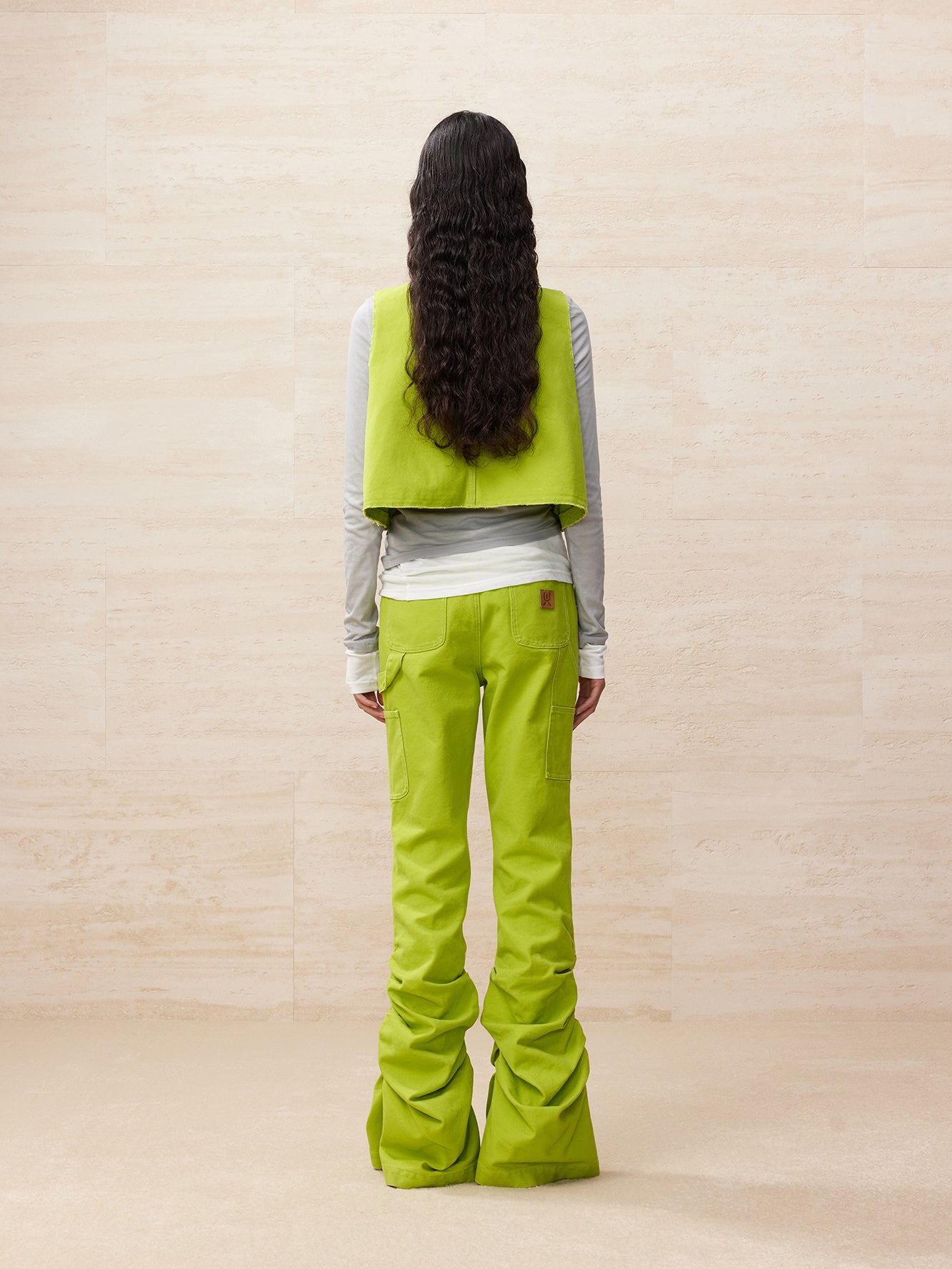 Youth and truth cropped raw edge vest