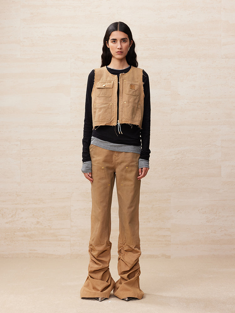 Youth and truth draped flared jeans