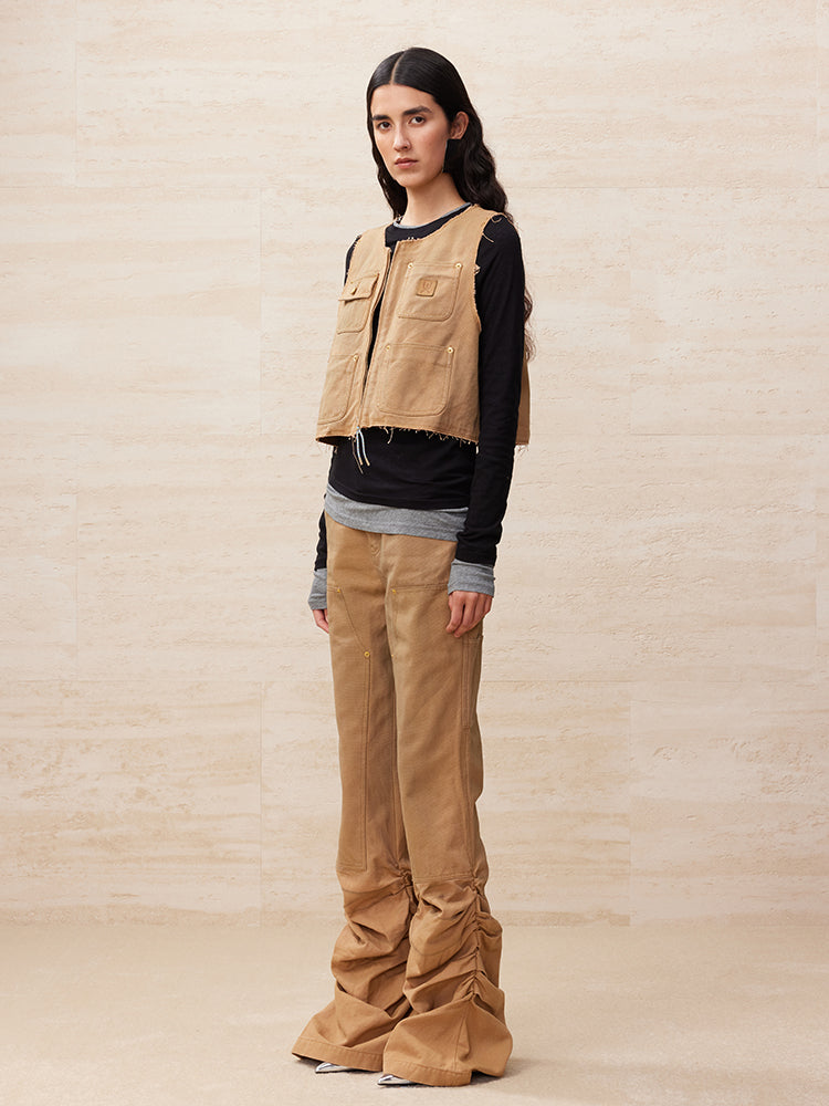 Youth and truth draped flared jeans