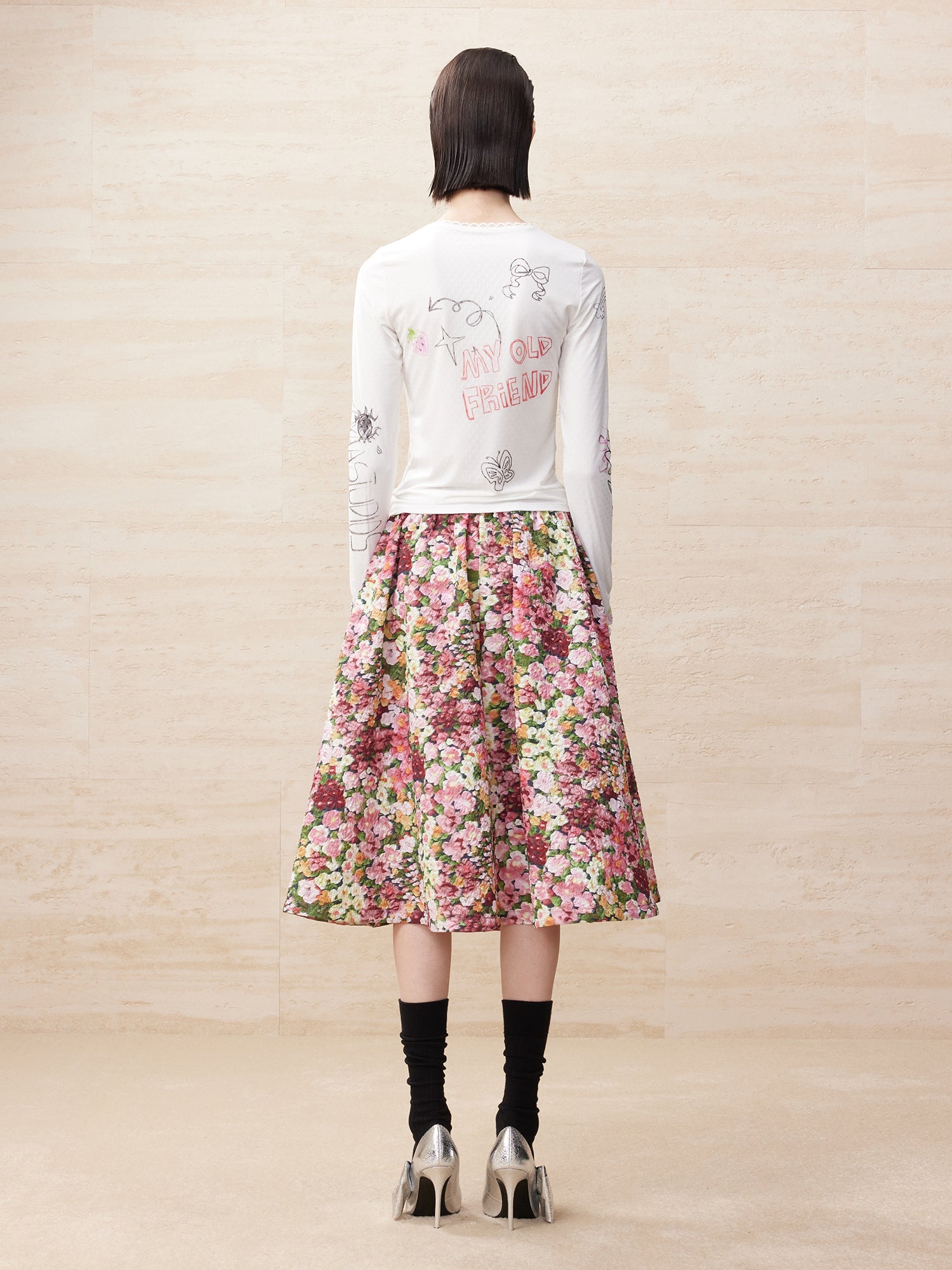 Childlike drawing long sleeved shirt