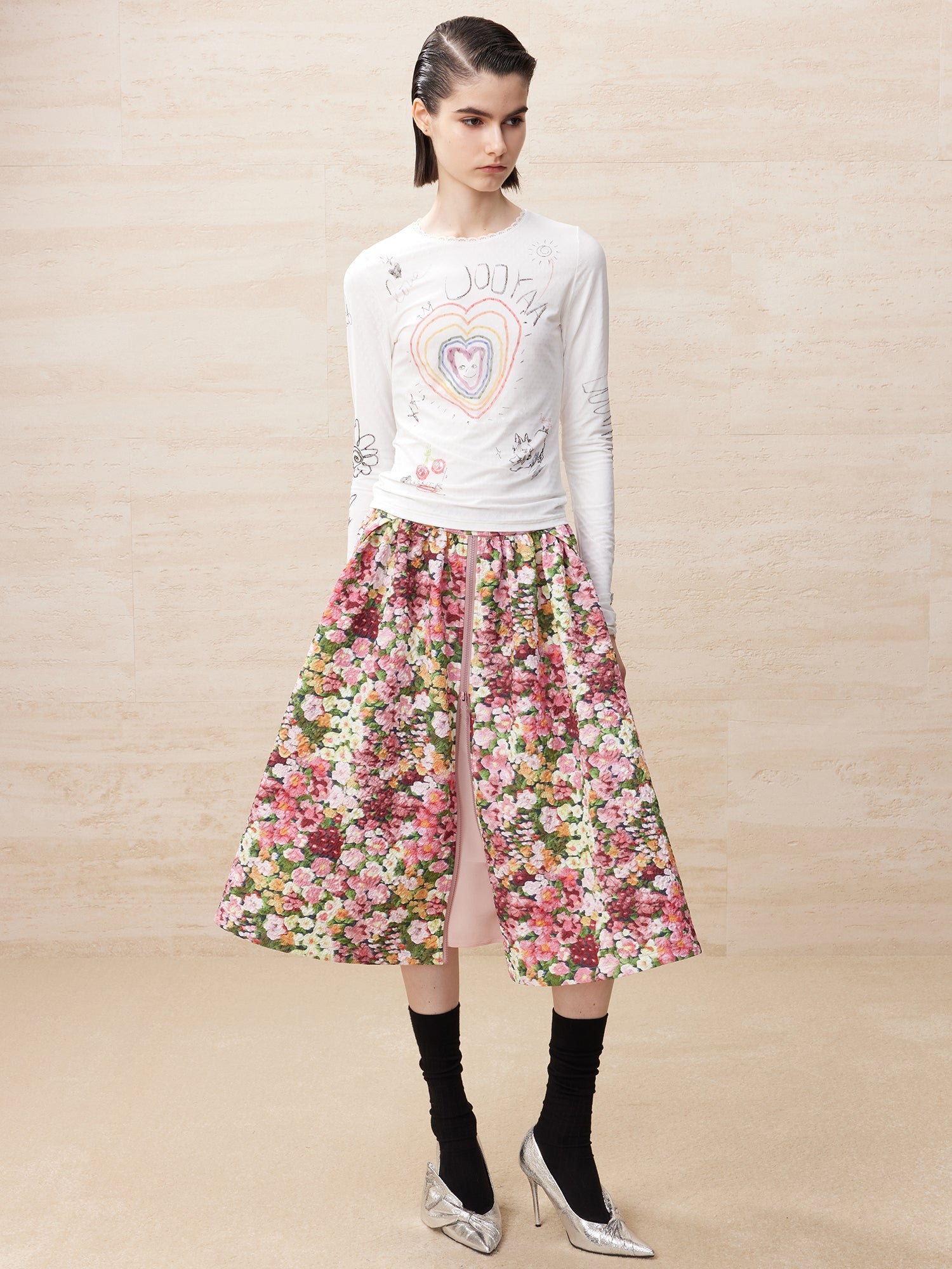 Childlike drawing long sleeved shirt