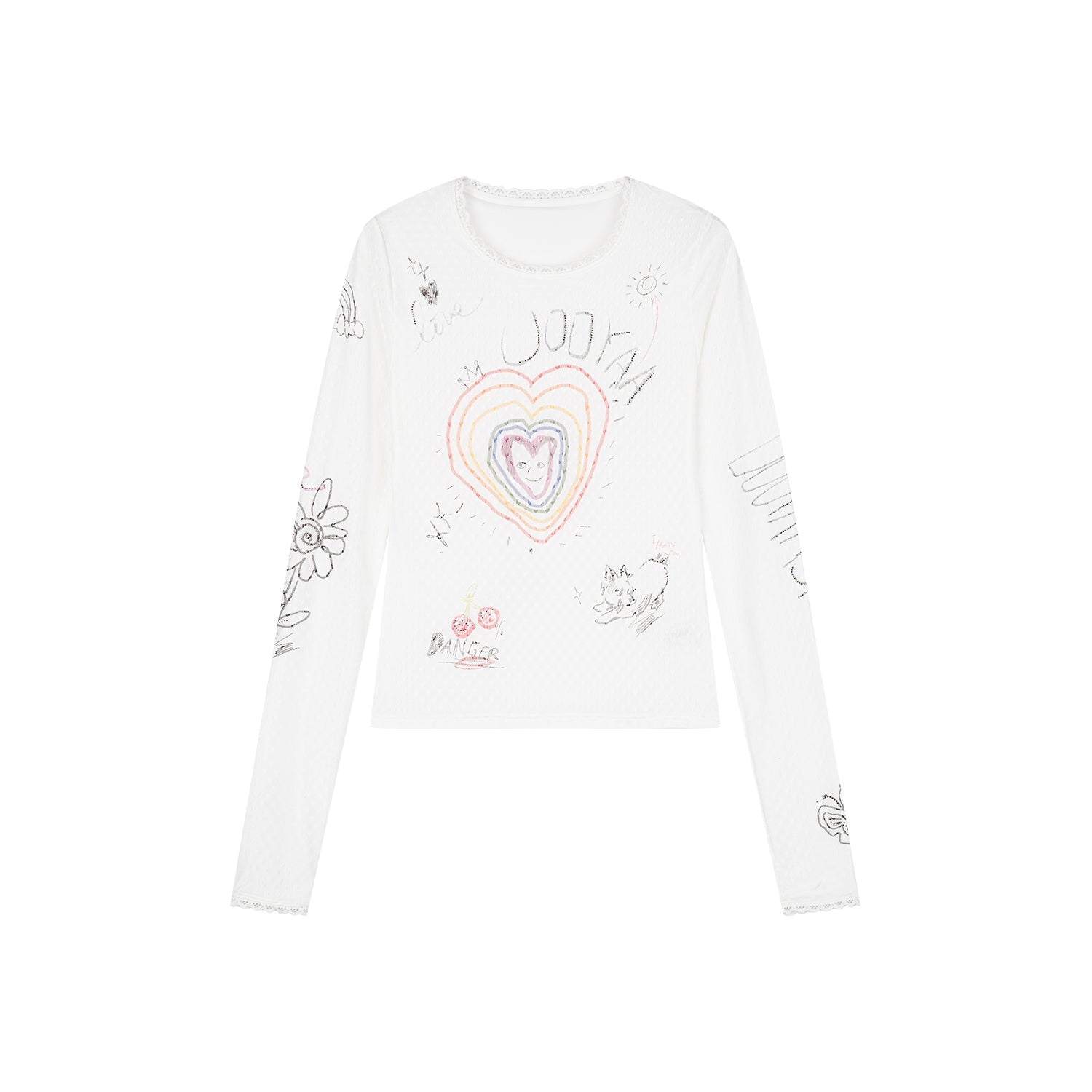 Childlike drawing long sleeved shirt