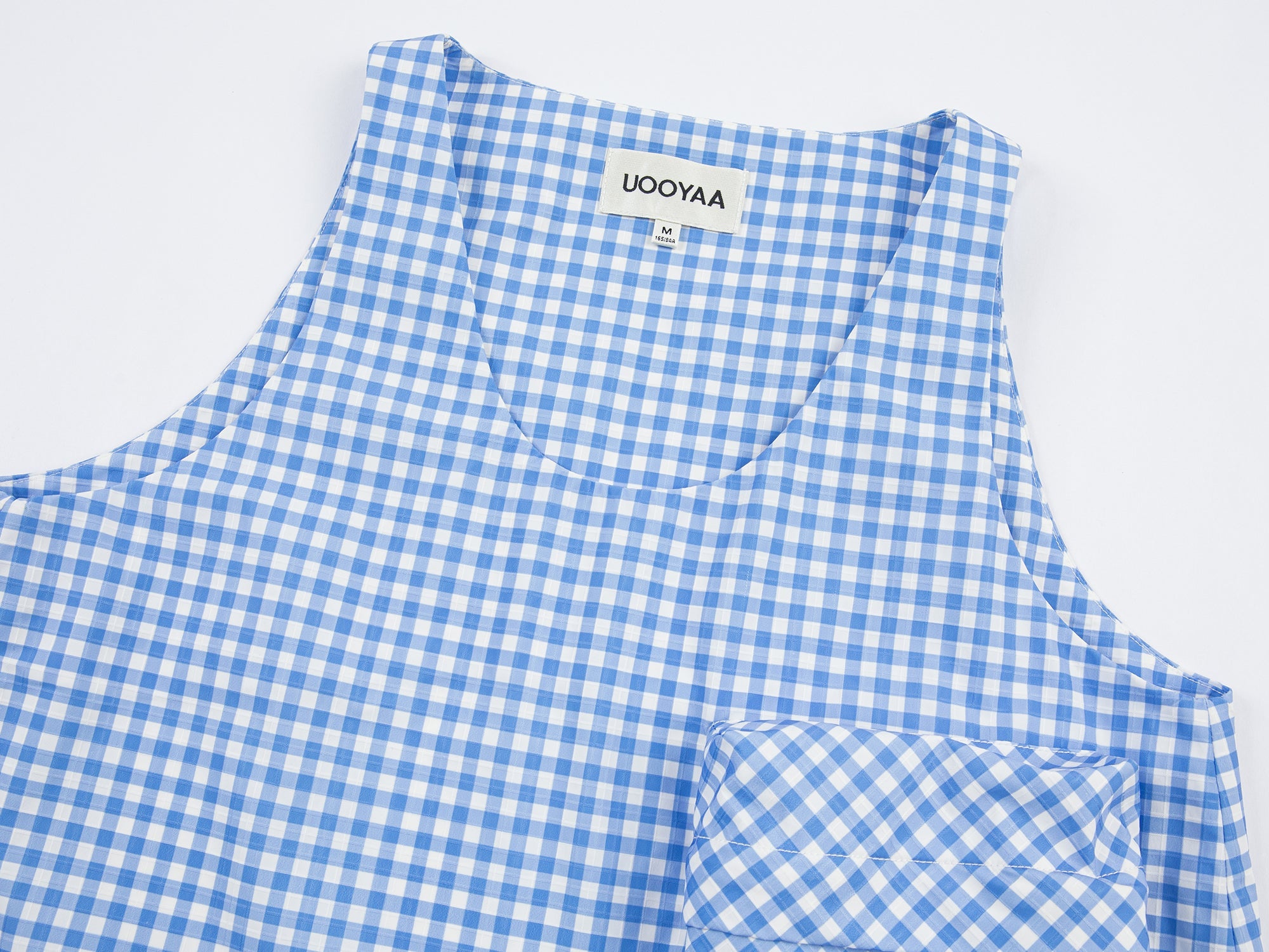 Vichy plaid cargo tank dress