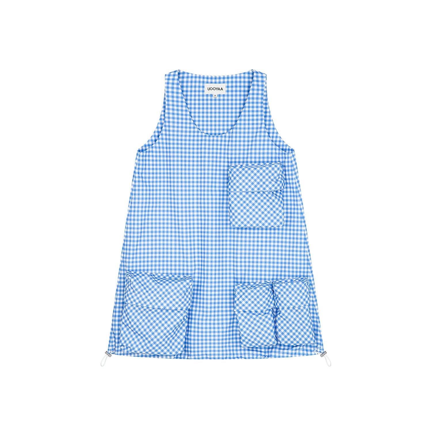 Vichy plaid cargo tank dress