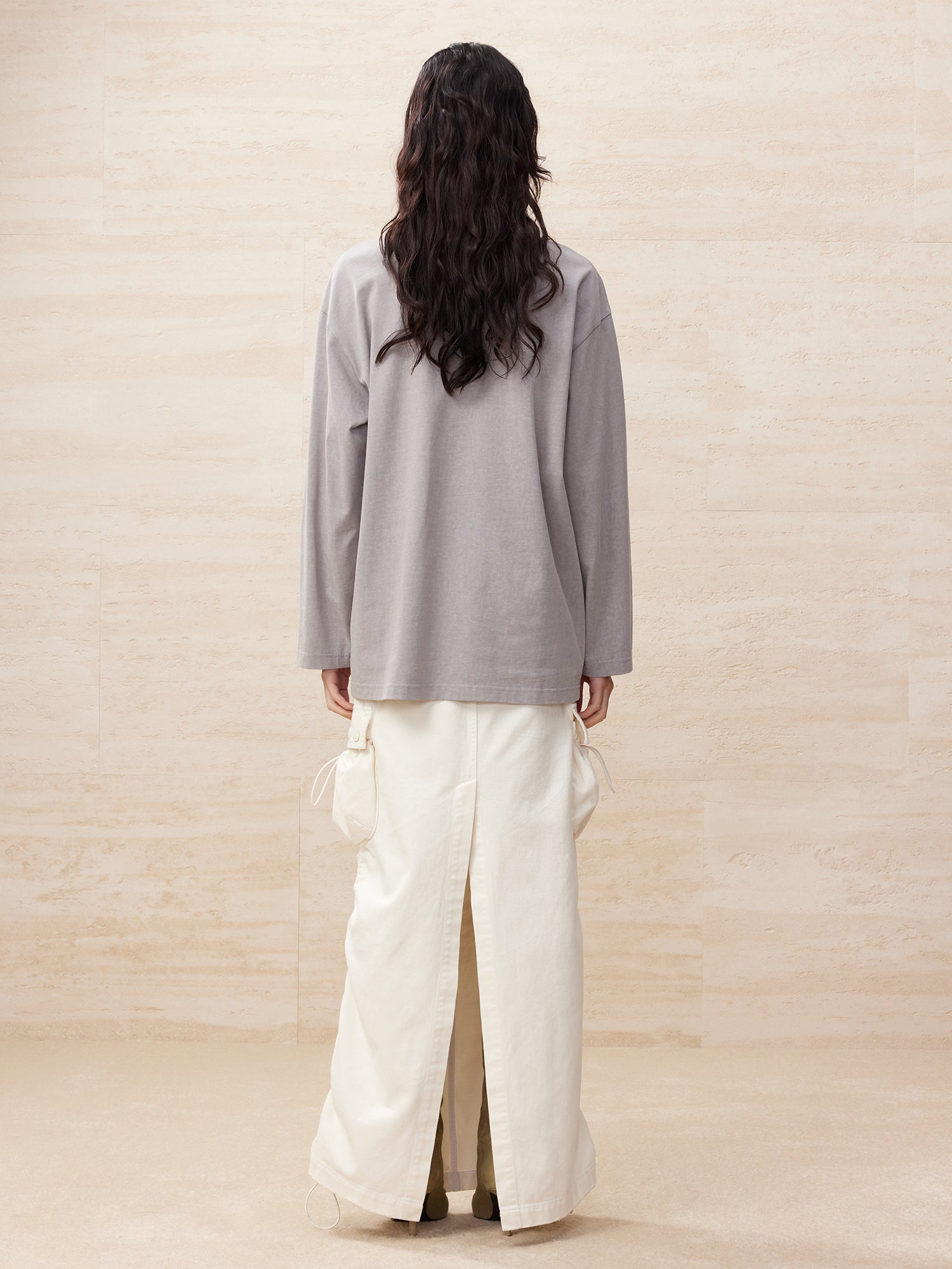 Puppy portrait printed long sleeved shirt