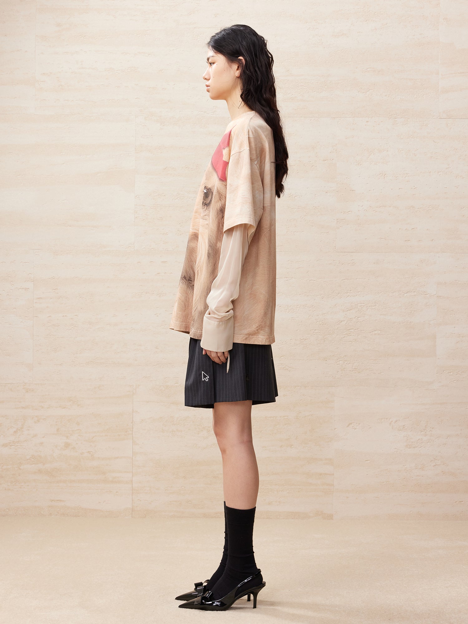 Puppy printed two-piece t-shirt