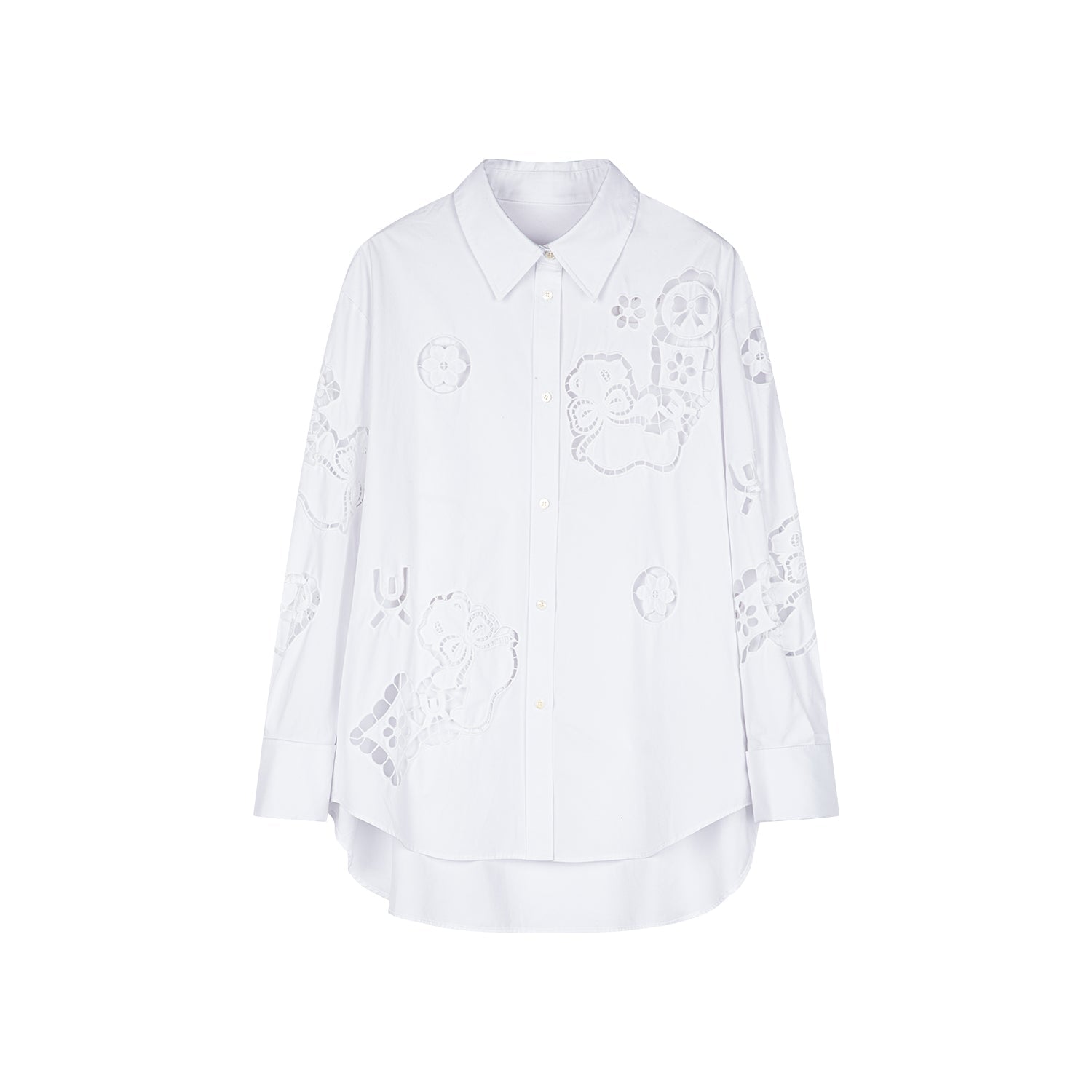 White lace shirt
