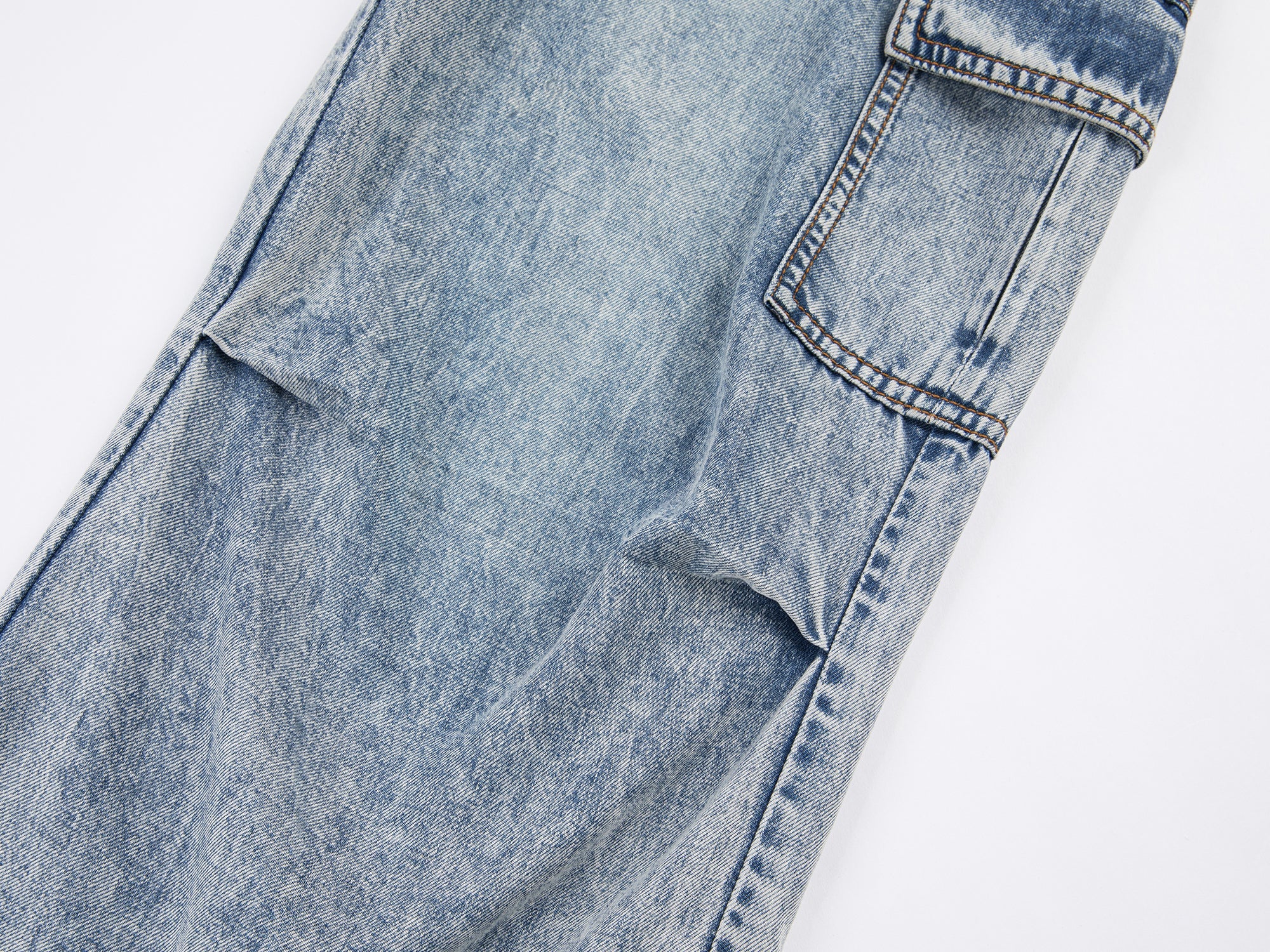 Washed cargo jogger jeans