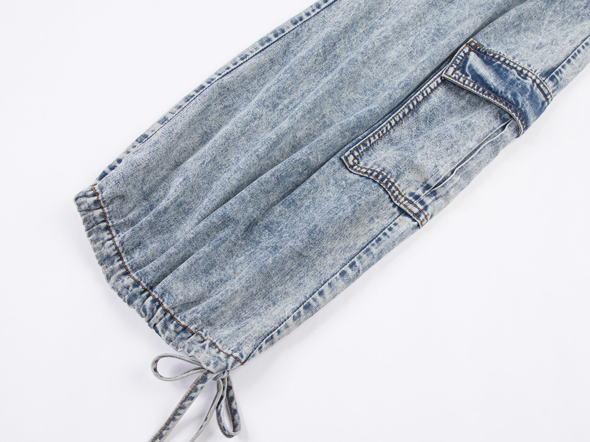 Washed cargo jogger jeans