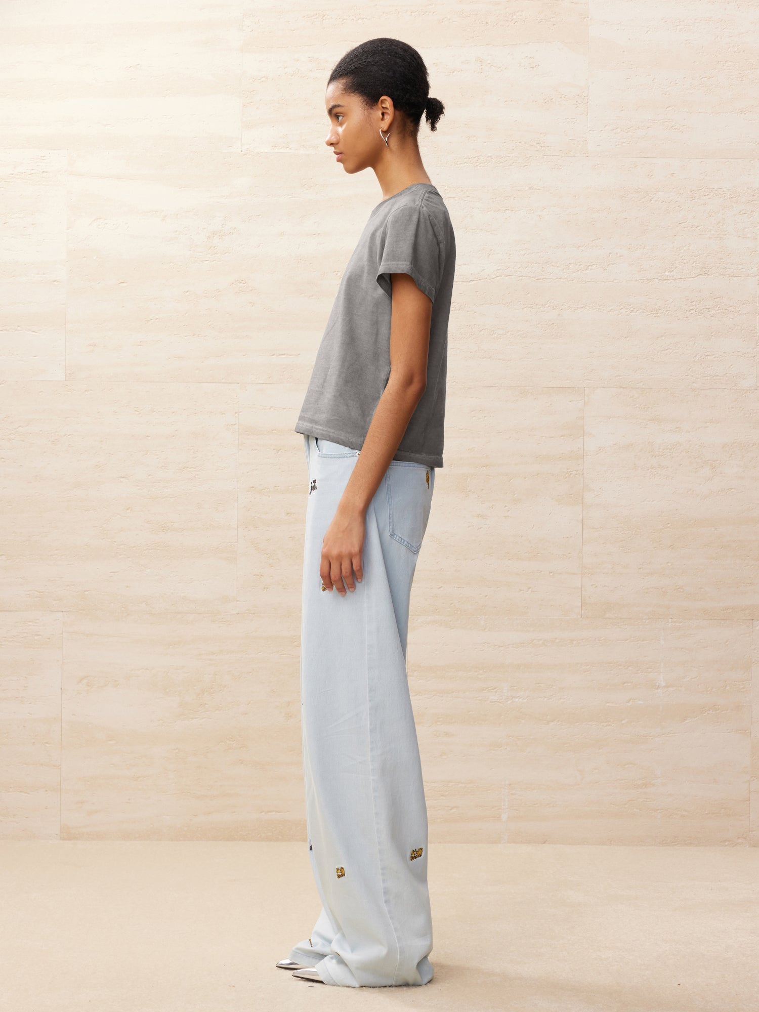 Puppy polaroid printed t-shirt