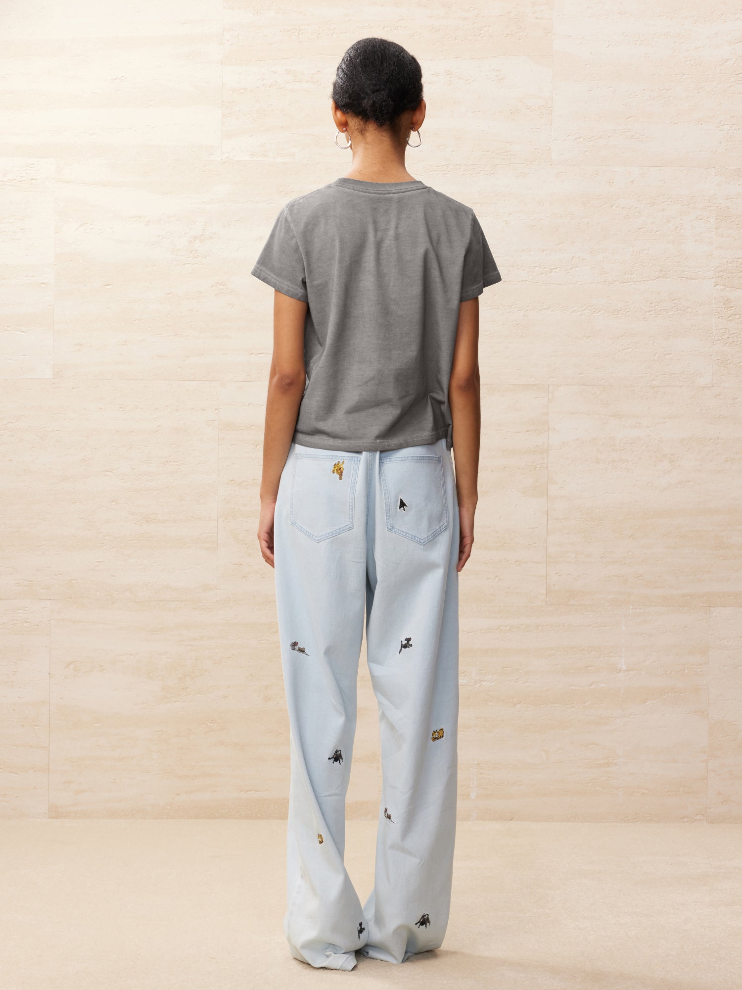 Puppy polaroid printed t-shirt