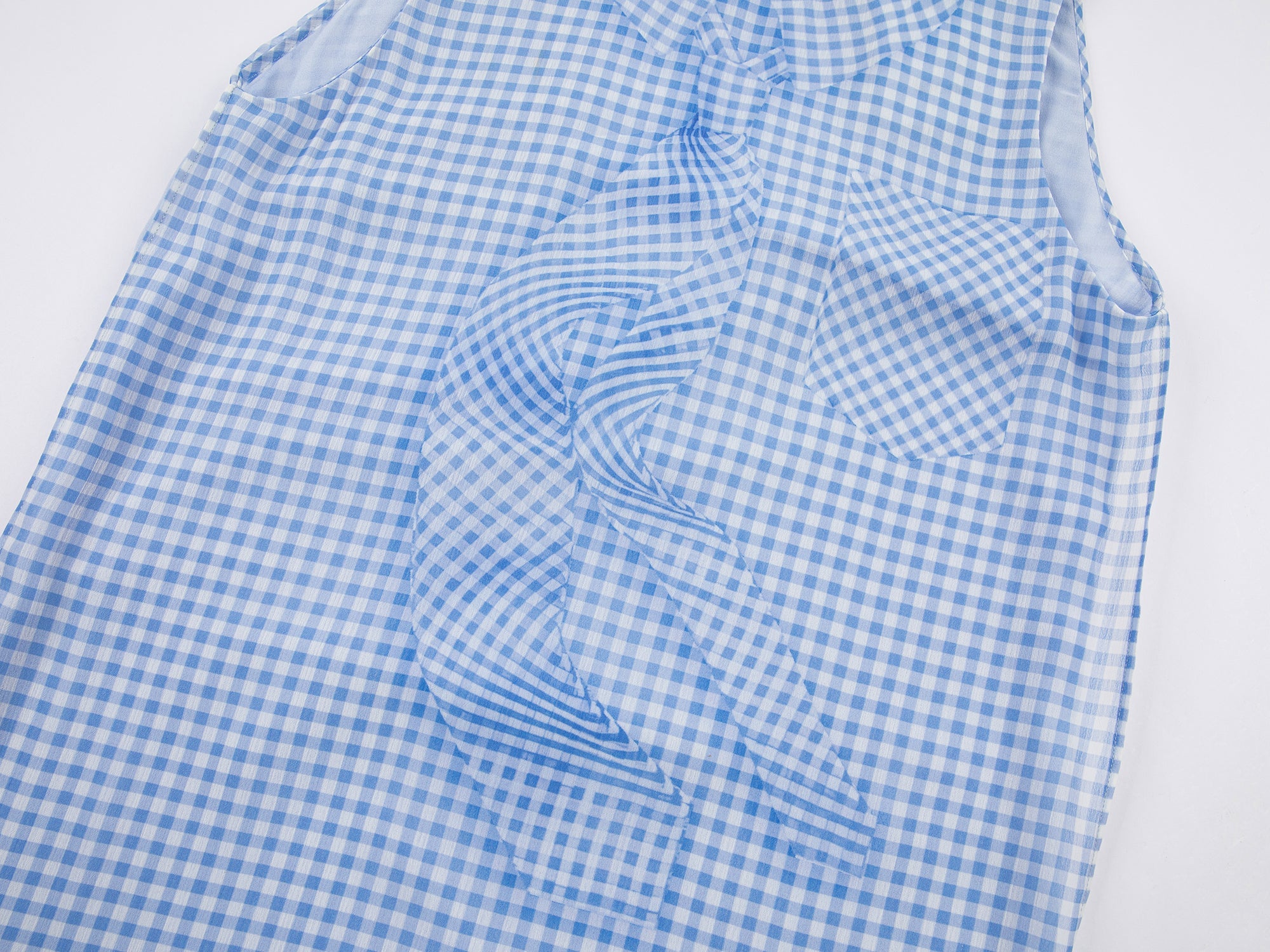 Vichy plaid hooded maxi dress